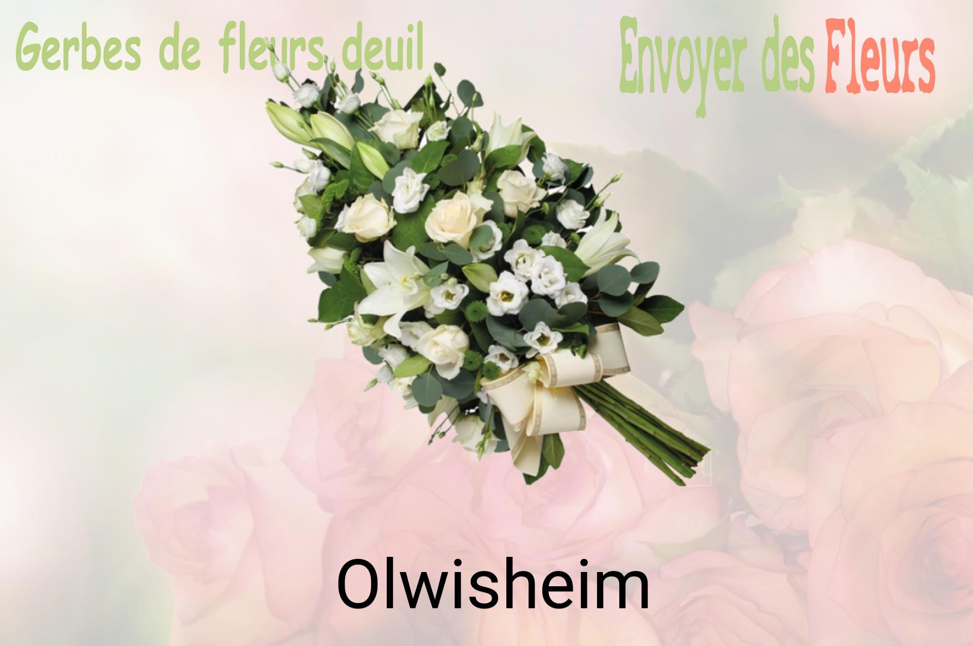 Gerbe de fleurs de deuil livrée à Olwisheim